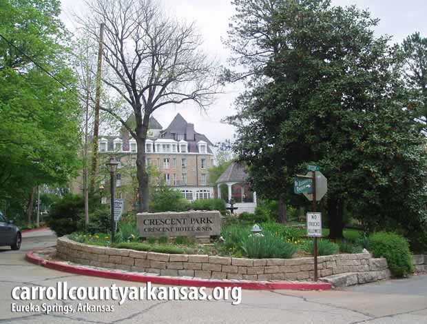 Crescent Park at Crescent Hotel - Eureka Springs  - Carroll County Arkansas