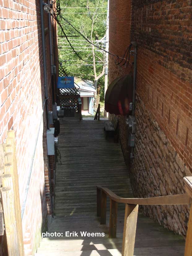 Walkway in Eureka Springs Arkansas 