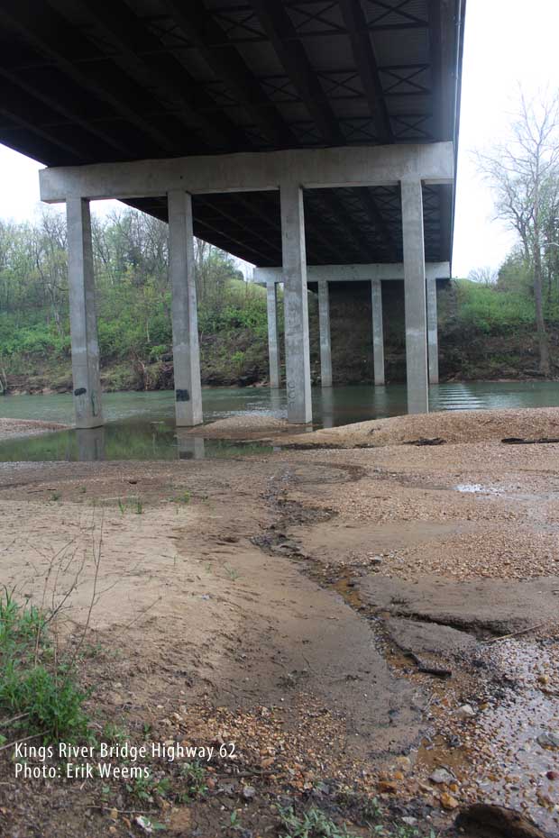 Under the Kings River Bridge Highway 62